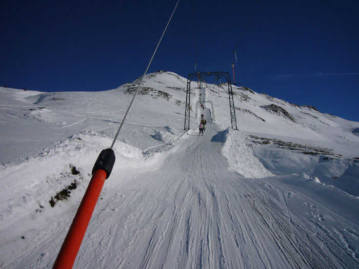 Strecke Skilift Alpsu: Endlich auch genug Schnee
