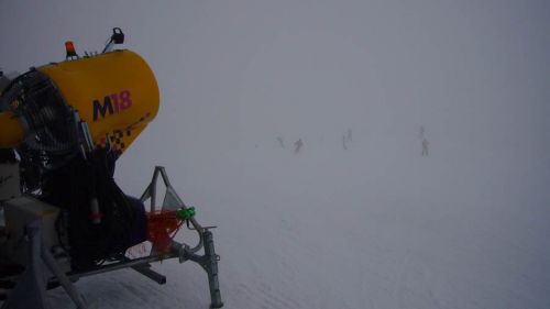 Im Nebel unten (ab Milez): Fast null Sicht!
