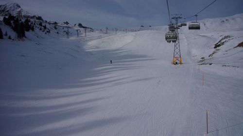 Männlichenpiste: Mit Kunstschnee gar nicht so übel
