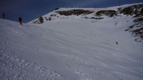 Piste Richtung Wixi: Oben OK
