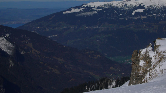 Blick ins grüne Flachland
