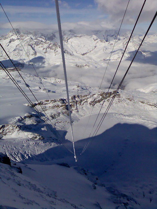 Klein Matterhorn - unten im Tal lag oft Nebel
