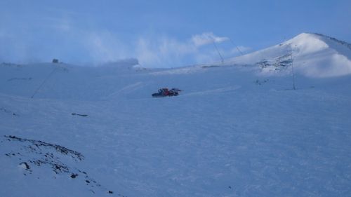 Garten-Piste: Geschlossen, aber beschneit
