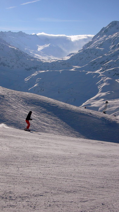 2. Januar 2008: Föhnmauer im Val Maighels - sie hielt sich zum Glück stationär
