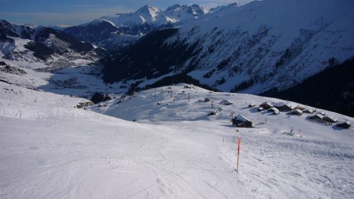 Das ganze live vom Boden aus: Start oberhalb Milez
