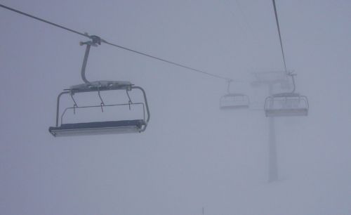 Es sah nach blauem Himmel aus - die Bewölkung hat sich aber in einen zähen Hochnebel umgewandelt...
