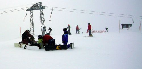 ... und ein garstiger Sturm setzte ein; die Bügel waren zeitweise fast waagrecht. Es war noch kälter als eh schon...
