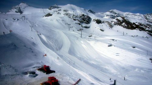Auf dem Weg nach Klein Matterhorn
