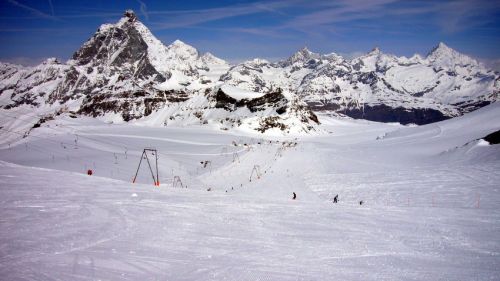Hier oben ist der Pulverschnee relativ weich
