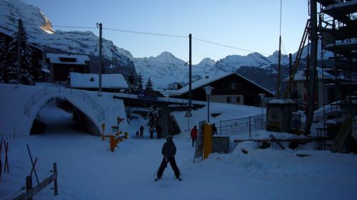 Der neue Skitunnel in Wengen
