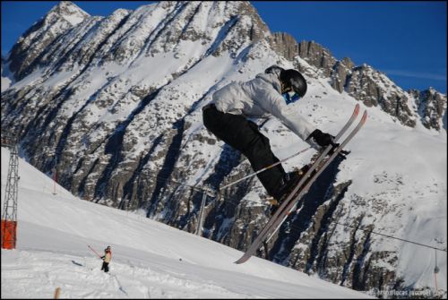 Snowpark Tegia Gronda, 24. Dezember 2008 (Foto: Lucas Jacomet) - Weiterverwendung aller Bilder nur auf Anfrage und mit Quellenangabe
