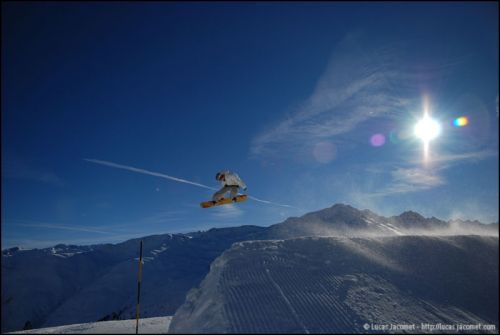 Snowpark Tegia Gronda, 24. Dezember 2008 (Foto: Lucas Jacomet)
