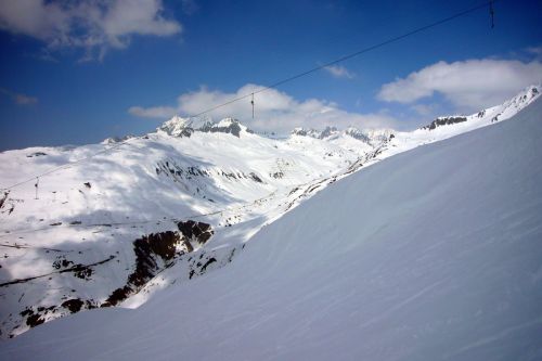 Sicht zur zukünftigen Verbindung Nätschen - Schneehüenerstock - Oberalppass
