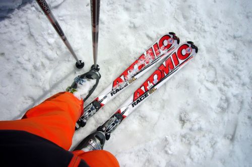 Das letzte Mal Skier Abklicken nach 60 wunderbaren Skitagen in einem famosen Traumwinter!
