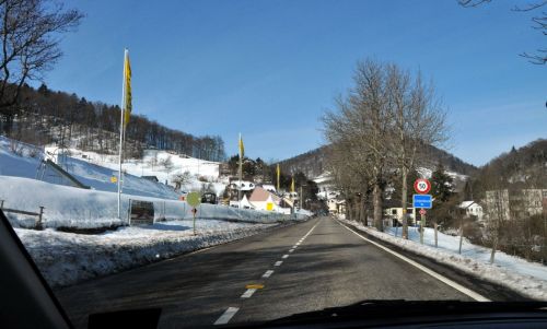 Ankunft in Langenbruck um 13.40 Uhr, die Lifte sind soeben aufgegangen
