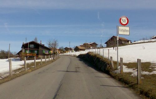 Der Weiler Faltschen ist erreicht
