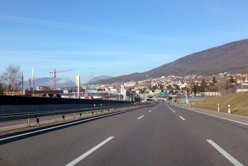 Autobahn kurz vor Neuchâtel
