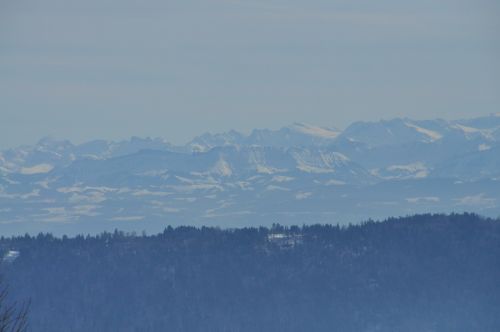 Blick gen Hohgant, Titlis, Innerschweiz
