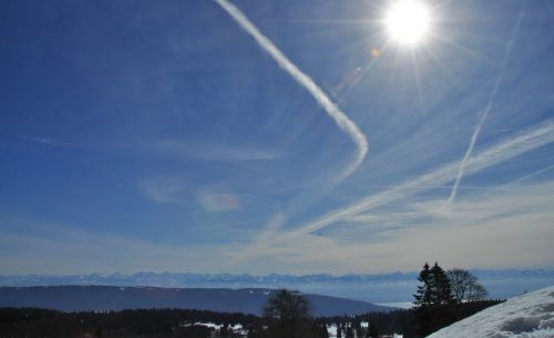 Aussicht von der Vue des Alpes - nomen est omen
