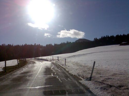 Langsam beginnt die Landschaft weiss zu werden
