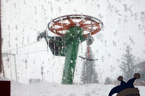 Valtgeva im Schneegestöber, 6. März 2010
