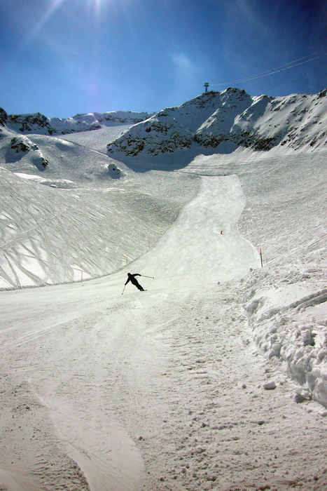 Eine absolute Wahnsinns-Pulver-Piste...
