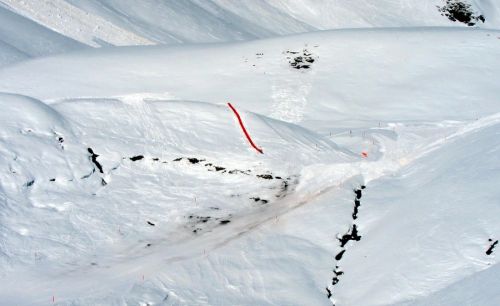 Teils ist der Schnee schon etwas knapp, meist hats aber genug davon
