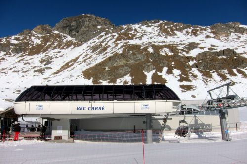 Talstation 6er-KSB Bec Carré, oberste Sektion in Valtournenche
