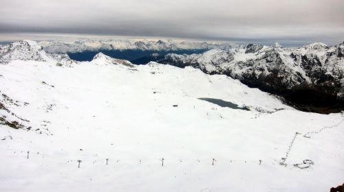 Blick nach Italien: Pfff... viel Schnee, keine Sonne
