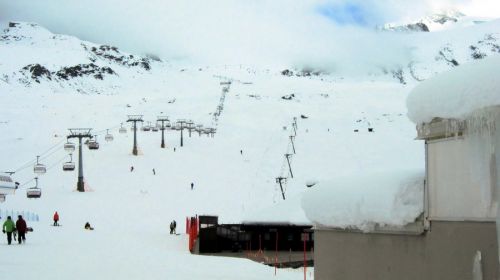 Viel Schnee auf der Südseite
