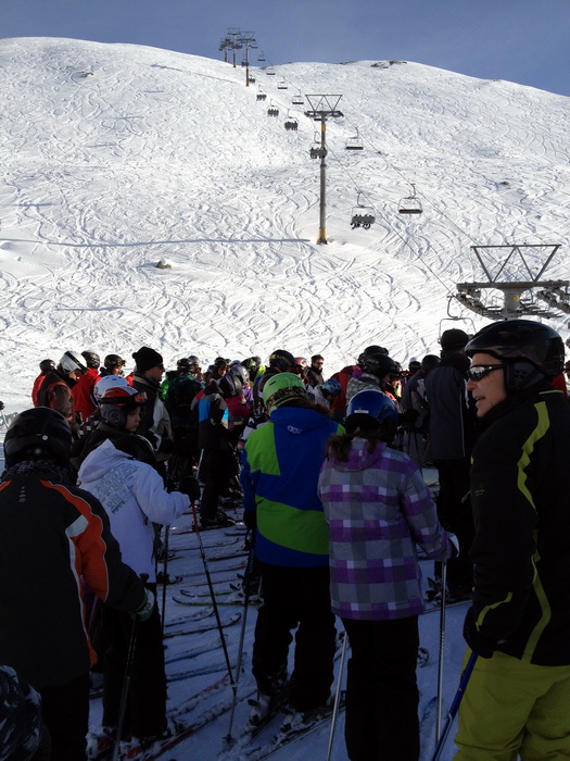 Sehr viele Leute heute, sogar im Val Val steht man an
