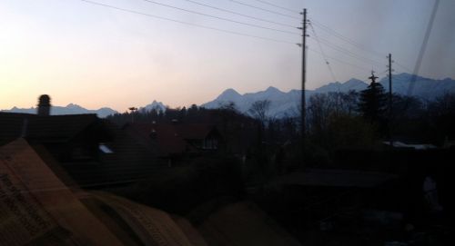 Zwischen Thun und Spiez, 26. März 2012 - ein Traumfrühlingstag bahnt sich an
