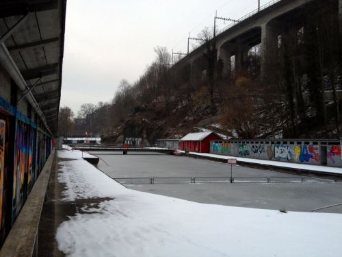 24. Januar 2013: Das Lorrainebad im Winterschlaf
