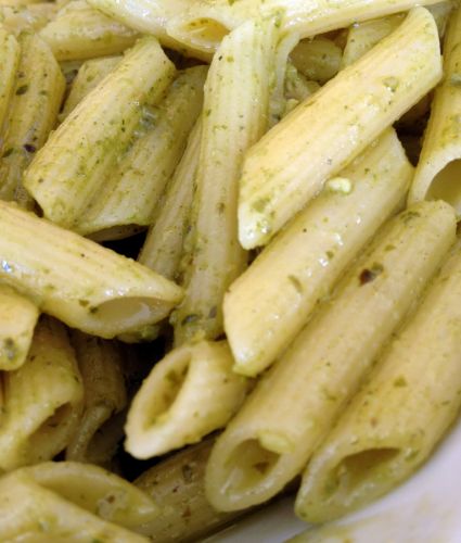 Heute gab's einfach mal nur Penne.
