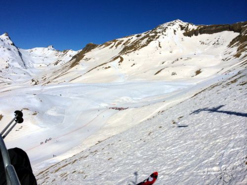 Saharaschnee wie fast überall in den Alpen auch hier
