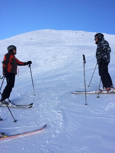 Da hätten wir alle gerne eine schöne Piste runter. Immer noch.
