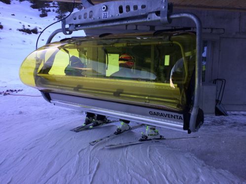 Fast mit Bode Miller (rechts) auf dem Sessel!
