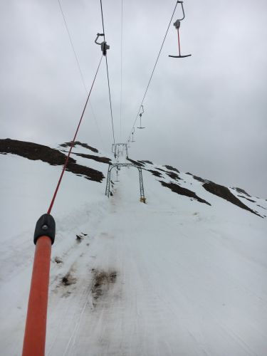 Meine letzte Fahrt auf dem Skilift Oberalp-Calmut
