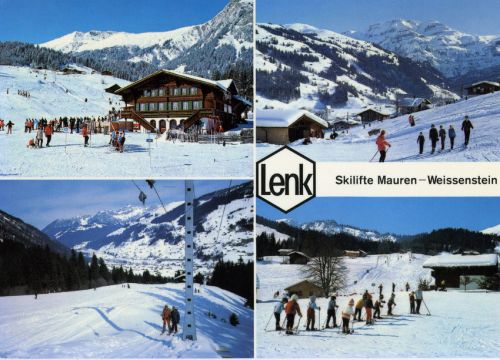 Postkarte Lenk, Mauren-Weissenstein, ca. 1970er-Jahre (Archiv [url=http://skilift-nostalgie.ch]Jakob Schuler[/url])
