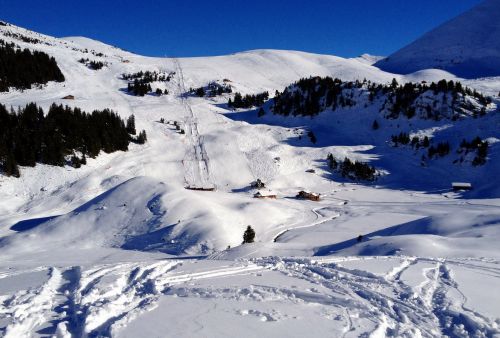 Blick auf den Doppelskilift

