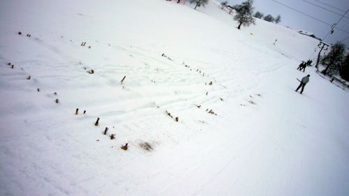 Trasse über früheres Maisfeld
