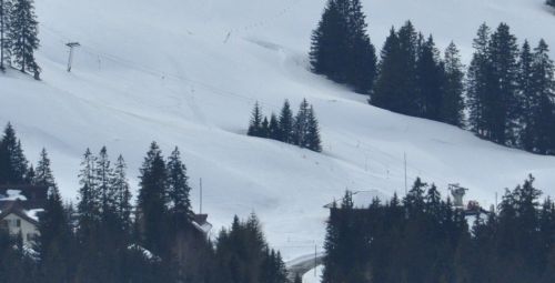 Blick zum Skilift Schwefelbergbad, 1. März 2010
