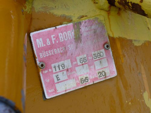 Borer-Firmenschild des zweiten Liftes
