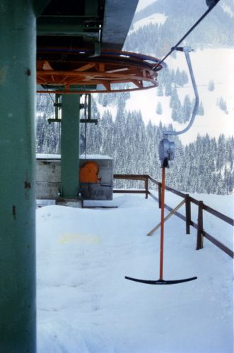 Unbekannter Lift, Gehänge vermutlich SL-MX ohne Hydropumpe, Februar 1980 (Archiv WSO Oetwil / Nachlass W- Städeli)
