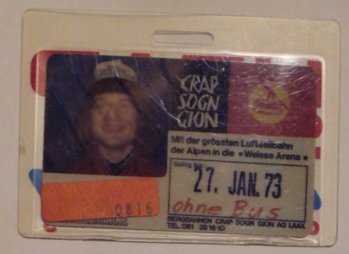 Skiticket Laax, Januar 1973 - Archiv Familie Engel
