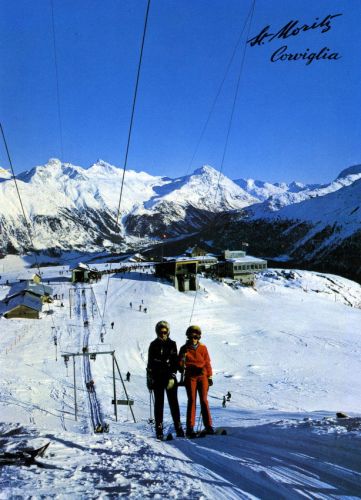 Das ist lange her - die Postkarte wurde 1973 versandt. Damals war ich einjährig - mit 38einhalb besuchte ich am 27. Januar 2011 erstmals die Corviglia

