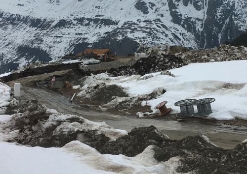 Abriss 2er-Sesselbahn Andermatt-Nätschen, 31. März 2017

