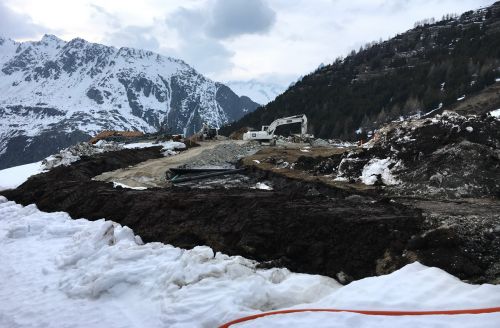 Abriss 2er-Sesselbahn Andermatt-Nätschen, 31. März 2017

