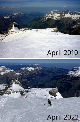 Engelberg, Gletschervergleich 2010-2022
