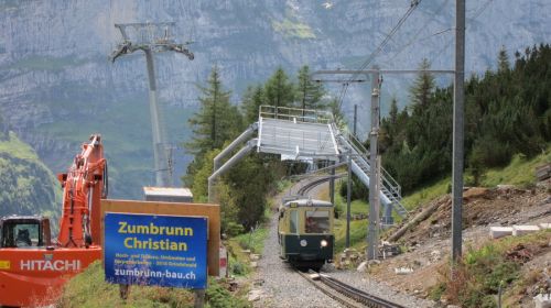 Bau der 6er-Sesselbahn Wixi, Stand 26.8.2012
